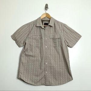 Prana mens prana torres short sleeve non-Technical tops. size med. brown.